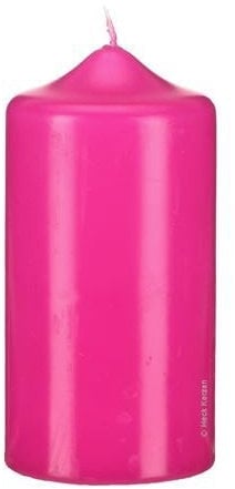 6 Spitzkopf Stumpen Kerzen Fuchsia Pink 150 x Ø 70 mm, Kerzen in Cellophan, KOPSCHITZ Qualitätskerzen in RAL Qualität Made in Germany, Kerzen, Anlass, Advent, Weihnachten, Festtag, Festtagskerzen