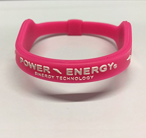 Power Energy Balance Band, Fitness-Armband aus Silikon mit holografischem Motiv, mit natürlichen Mineralien und negativen Ionen angereichert, rose