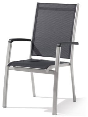 Sieger Bodega 925/A-G robuster Stapelsessel aus hochwertigem Aluminium, graphit-grau