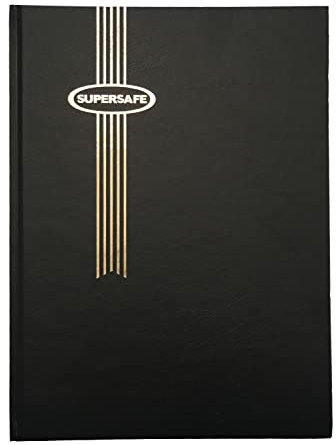 Supersafe Briefmarkenalbum, 22,9 x 30,5 cm, Schwarz