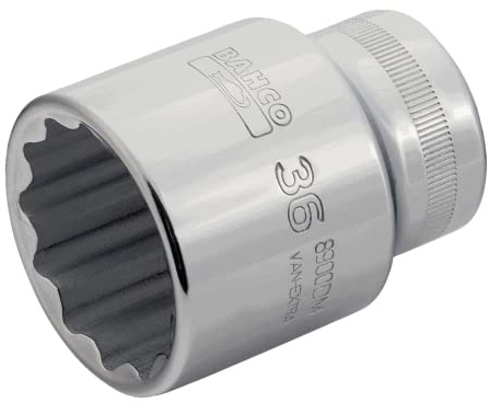 Bahco 8900DM-26 Standard Length Socket, Silver, 3/4-Inch Bi-Hex 26 mm