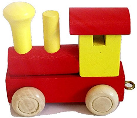 Fun World Toys® Childrens Personalised Wooden Colourful Alphabet Letter Train A-Z Name Set (Front Carriage)