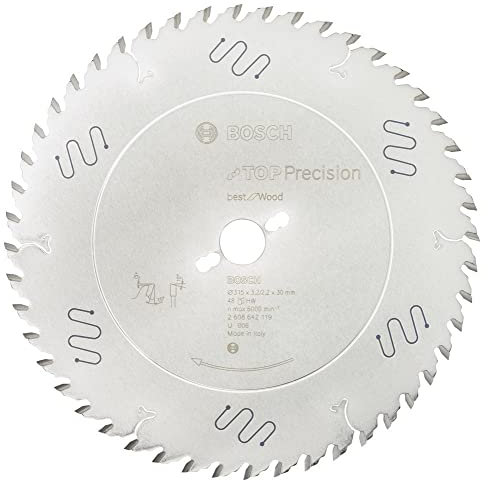 BOSCH Kreissägeblatt Top Precision Best für Wood, 315 x 30 x 3,2 mm, 48, 2608642119