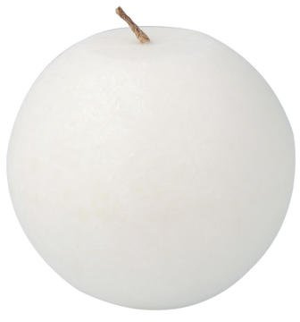 PureNature Stearin Kugelkerze, Ø 8 cm weiß