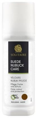 Velours Nubuk Pflege, 75 ml, Farbauffrischung, Lederpflege und Imprägnierung Farbaktivierung von Schuhen aus Willdleder, Rauleder, Veloursleder, Nubukleder und Textilien | Farbe: Mittelbraun