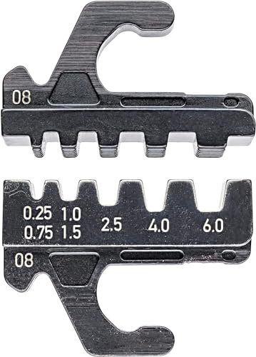 KNIPEX Crimpeinsatz für isolierte + unisolierte Aderendhülsen 0,25 - 6 mm², 97 39 08