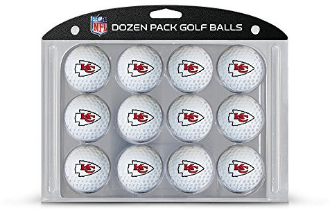 Team Golf NFL Kansas City Chiefs Golfbälle, 12 Stück, Dutzend Golfbälle in regulärer Größe, 12 Stück, vollfarbiger, langlebiger Teamaufdruck