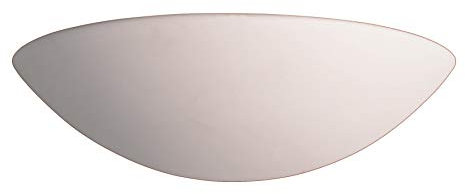First Light Suspension E27 1 x 100 W Demi Lune Applique murale en céramique non émaillés
