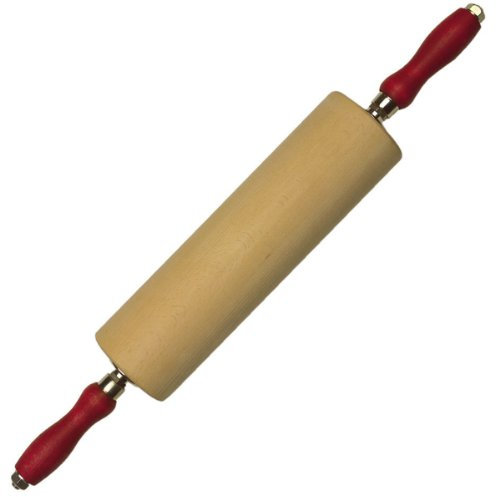 Städter Teigrolle/Rollholz ca. ø 8,5 x 30 cm mit Kugellager, Braun, 30 cm
