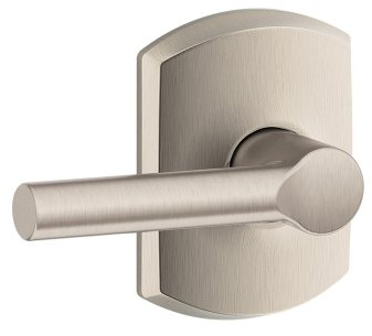 Schlage Broadway Hall/Closet Passage Door Handle, Reversible, Satin Nickel