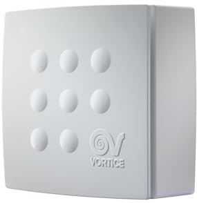 Vortice 11975 Quadro Medio T-HCS Centrifugal Extractor Fan with Humidistat/Timer