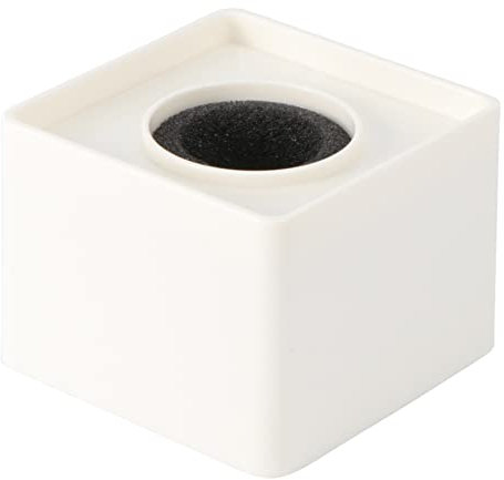 Microfono Logo Flag Station Abs Bianco Cubo Quadrato Per Interviste Design Portatile E Pratico Per Personalizzazione Con Stampa