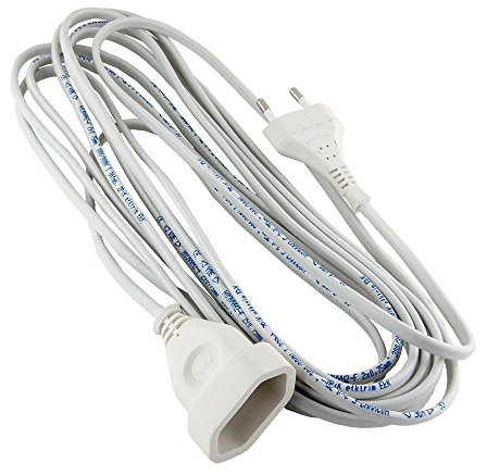 Verlängerungskabel Verlängerung 1-fach Strom-Kabel Euro-Stecker (1,5 Meter 1-Fach, Weiss)