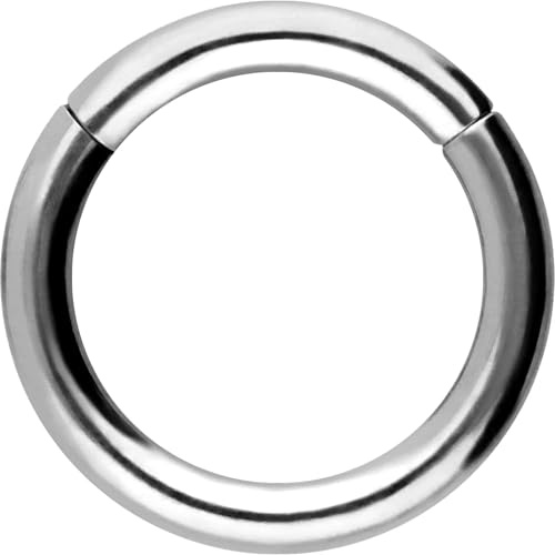 PIERCINGLINE Segmentring Clicker aus Chirurgenstahl - Piercing Ring in Gold, Silber, Rose, Schwarz oder Blau - für Nase, Septum, Ohr, Helix oder Tragus