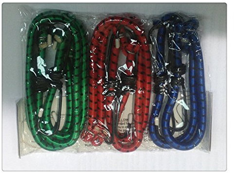 6 x Bungee Cord Elastic Luggage Straps Rope Hooks Stretch Tie Car Bike Spiral Wire Hooks GARDEN CAMPING