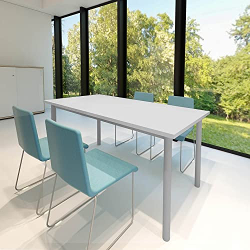 Weber Büro Optima Besprechungstisch Perlgrau 160x80cm 4-6 Pers. Konferenztisch Meetingtisch