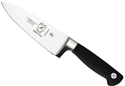 Mercer Culinary Genesis 6-Inch Chef's Knife, Stainless Steel, Black, 25x10x3 cm