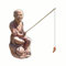 Thaiboo Gartenfigur Asiate beim Angeln Angler am Teich Steinfigur Teichdeko Gartendeko Sandstein Gartenskulptur