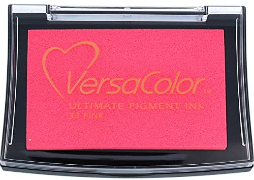 Tsukineko Versacolor Pigment Stempelkissen, Pink, Synthetic Material, 9.9 x 6.6 x 1.8 cm