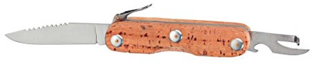 AUSONIA - 26075 ANGLER-MESSE FISCHMESSER SEEMANNSMESSER MIT ZWEI FUNKTIONEN AUS EDELSTAHL MIT KORKGRIFF 22 CM