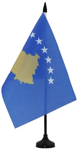 Drapeau de table Kosovo 21x14cm - PETIT Drapeaux DE BUREAU kosovard 14 x 21 cm - AZ FLAG