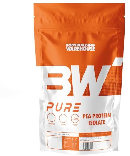 Pure Pea Protein Isolate - Unflavoured, 250g - Vegan, Plant-Based with Great Amino Acid Profile, Bodybuilding Warehouse