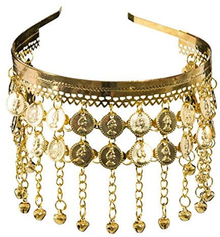 NEU Zubehör Kopfschmuck Orient mit Münzen, Gold