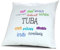 digital print Kopfkissen mit Namen Tuba - Motiv Positive Eigenschaften, 40 cm, 100% Baumwolle, Kuschelkissen, Liebeskissen, Namenskissen, Geschenkidee, Deko