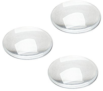 Dophee 10Pcs Crystal Clear Runde Cabochon Flache Rückseite Glaskuppel für DIY Schmuckherstellung 25mm