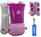 TRIWONDER Gilet Trail 5L Sac à Dos Hydratation Running Sac Trail Gilet de Course pour Homme Femme Marathon Randonnée (Rose Rouge - avec bouteuille Souple 600ml)