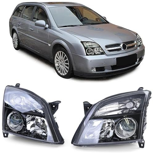 Klarglas Scheinwerfer Set Schwarz passend für Opel Vectra C + Signum 2002-2005