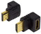 LogiLink AH0007 HDMI High Speed Adapter, 90 Grad gewinkelt und mit vergoldeten Kontakten, Ideal für Full HD, Stecker auf Buchse schwarz