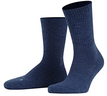 FALKE Unisex Walkie Light Socks, Crew Length, Thick Sole, Hiking Sock, Breathable, Moisture-Wicking, Merino Wool, Blue (Light Denim 6660), 6.5-8.5, 1 Pair