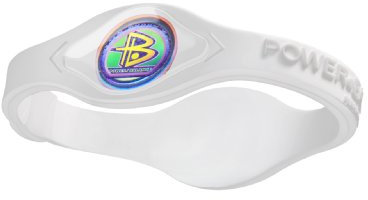 PowerBalance Silicone Wristband Power Balance Armband White-White L