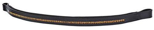 BUSSE Trense SINGLE, Warmblut, schwarz/Strass-orange