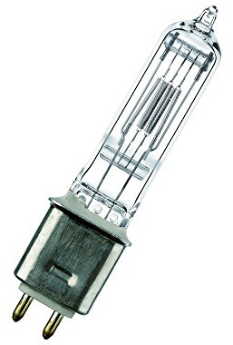 OSRAM 64716 GKV 600W 240V Halogen Studio Lamp, Single-Ended, GKV ANSI Code, 19 mm Diameter, 101 mm Length, 3050 K Colour Temperature, 600W, 240V