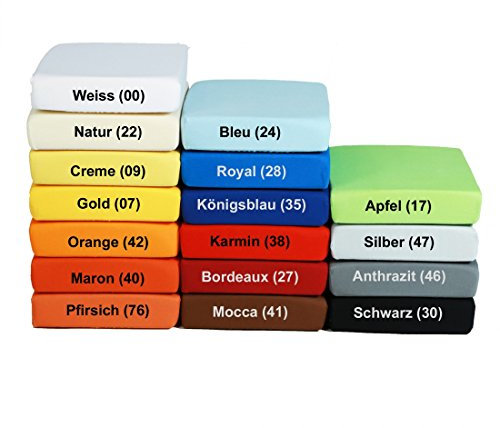 Kirsten Balk Wasserbetten Jersey Stretch Spannbetttuch 180-200x200-220 cm - hochwertiges Spannbettlaken für Matratzen, Farbe:KiBa_Gold_07