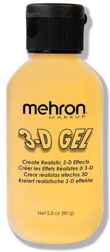 Mehron Make-up 3-D Gel | Gelatine-Special-FX-Make-up | Halloween-FX-Make-up & Narbengel | Kunsthaut für Bühne, Film, Theater, Cosplay und Halloween (60 ml, Clear)