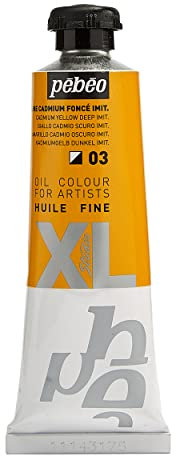 Pébéo - Huile Fine XL 37 ml - Peinture à l’Huile Jaune – Peinture à l’Huile Pébéo - Jaune Cadmium Foncé 37 ml