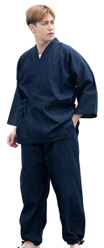 Edoten Men's Japan Kimono Denim Samue NV XL