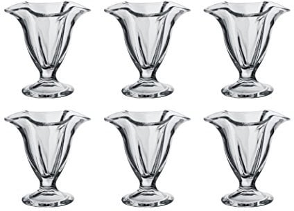 Paşabahçe Canada - Set da 6 coppe da gelato e dessert, in vetro lavorato, articolo 51068