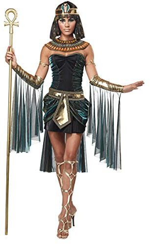 KULTFAKTOR GmbH Sexy Cleopatra Damenkostüm Antike schwarz-Gold L (42/44)