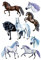 AVERY Zweckform 53692 Kinder Sticker Pferde 21 Aufkleber