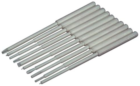 Velleman Juego de destornilladores de ajuste de plástico de 10 piezas, ideal para trabajos de precisión con varias puntas: plana, en cruz, hexagonal y cuadrada, longitud 115 mm, perfecto para