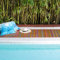 FAB HAB Outdoor-Teppich - wetterfest, farbecht, wendbar - recycelter Premium-Kunststoff - gestreift - Terrasse, Balkon, Garten, Flur, Bad - Läufer Cancun Bunt, 90x150 cm
