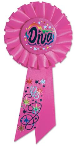 Beistle RS202 Diva-Rosette, 8,9 x 16,5 cm