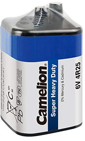 Camelion 10110125 Super Heavy Duty Batterie (4R25, 6 Volt Block, 9 Ah, SP1, geeignet für Baustellenlampe) blau