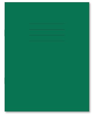 Hamelin 9 x 7-Inch 8 mm Ruled and Margin 80 Pages Exercise Book - Dark Green (Pack of 100)