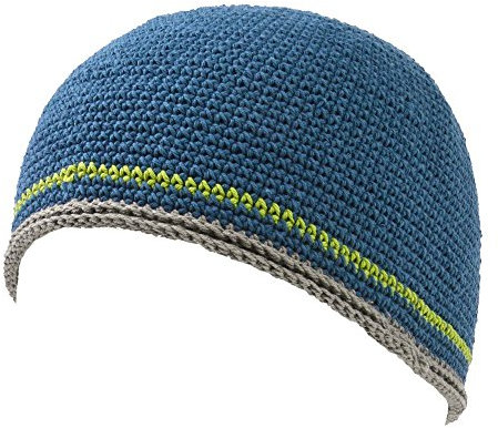 CHARM Beanie Herren Strick Mütze - Namaz Takke Dünne Häkel Cap Elastisch Japanische Blau