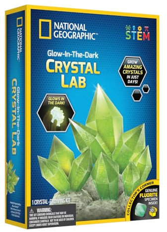 Bandai – National Geographic – Kristallzucht-Set – Grüner Kristall – Bildungs- und Wissenschaftsspiel – STEM – JM00600